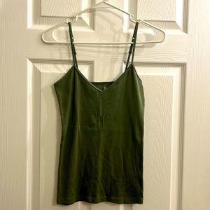 Green adjustable strap tank top